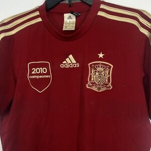 Spain National Team Campeones Football Soccer Jersey Shirt Camiseta Adidas *FLAW